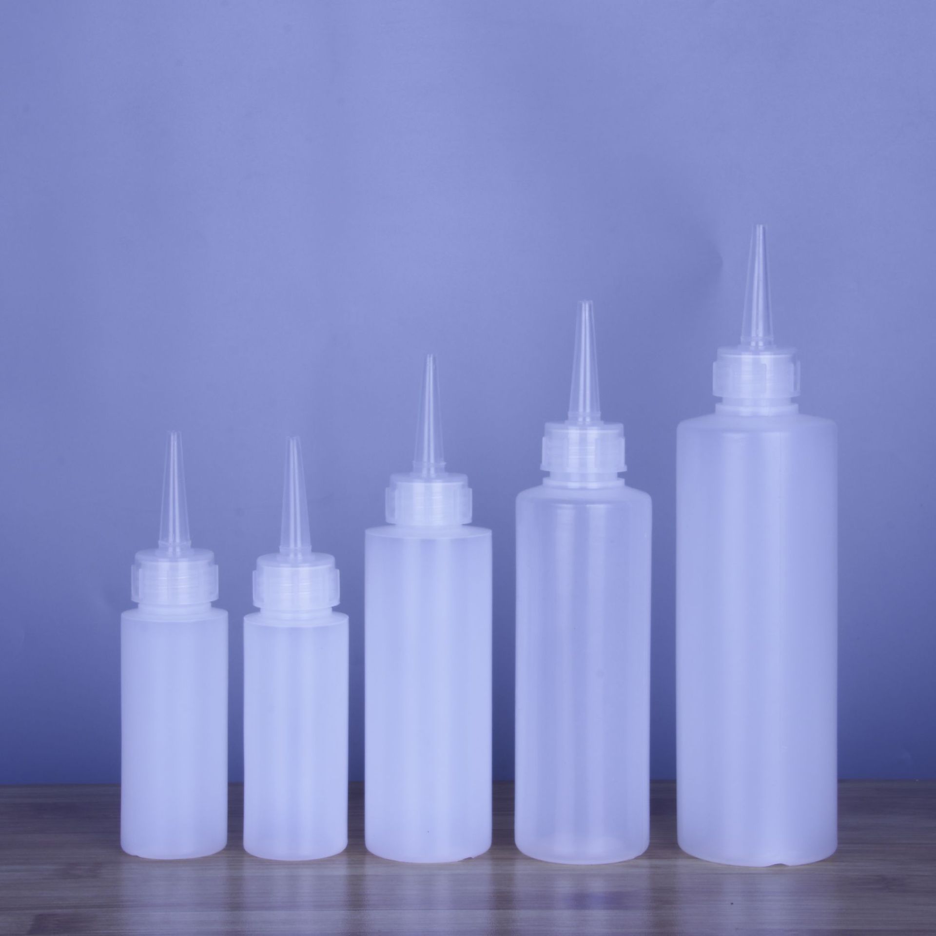 Manufacturer's Spot Translucent Pe Plastic Bottle Pointed Mouth Bottle Refill Bottle Pigment Pigment Pointed Mouth Squeeze Bottle Dispensing Bottle