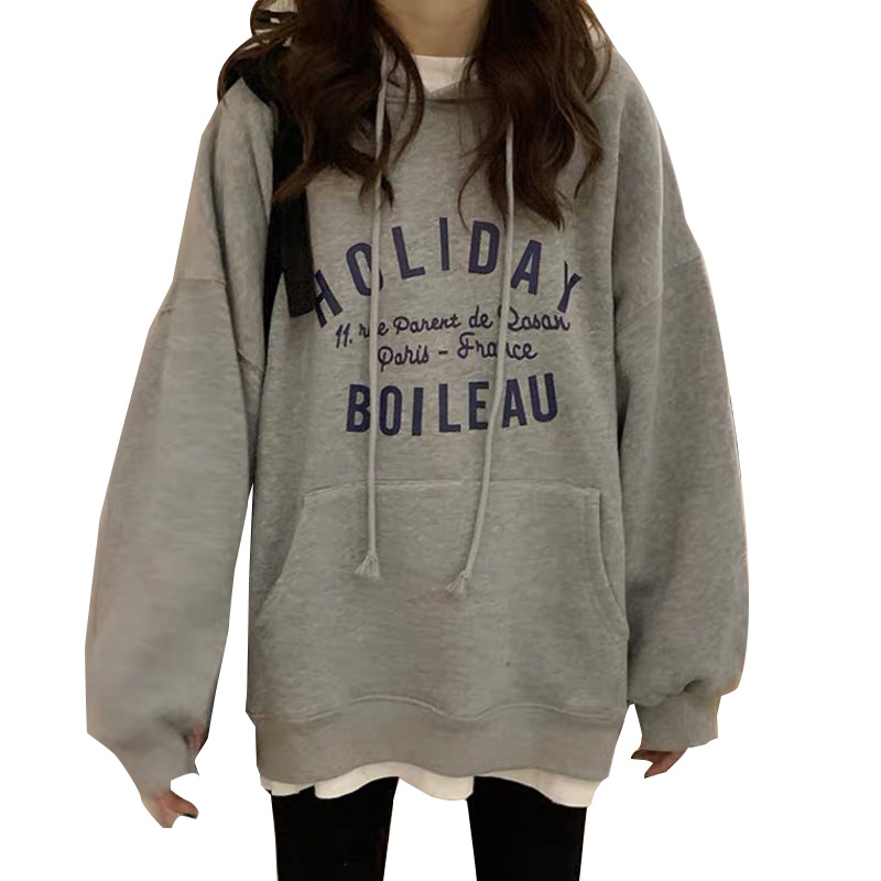Picture of Hooded Sweatshirt for Women, Autumn, Trendy on Instagram, 2025 New Autumn Style, Thin, Loose, Korean Style, Trendy Cec Hoodie, Internet Celebrity Style