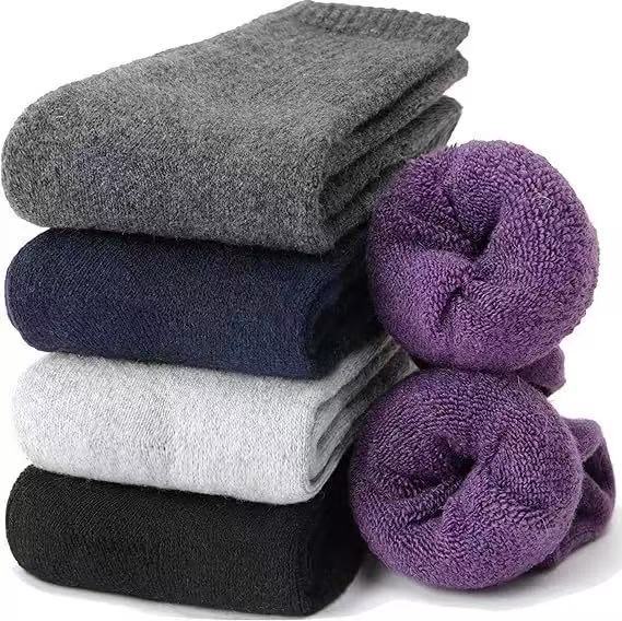 Cross-Border Amazon Wool Men's and Women's Socks Thickened Autumn and Winter Popular Towel Warm Socks Elderly Mid-Tube Floor Foreign Trade Socks