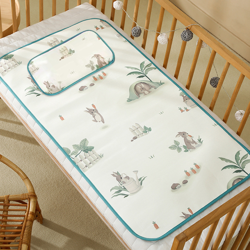 Picture of Baby mat class a ice silk cold mat breathable sweat-absorbent ice silk baby single newborn stroller mat children's car mat