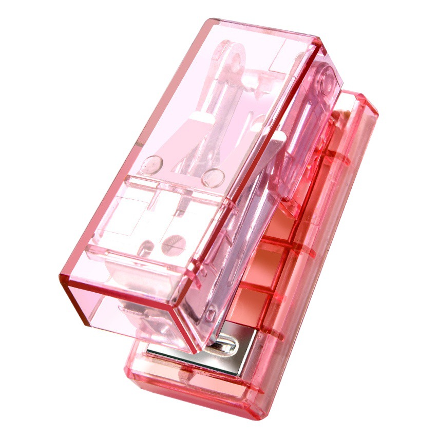 Huachi Transparent Small Stapler Mini Labor-saving Student Stapler Multifunctional Stapler for Office Supplies Stapler