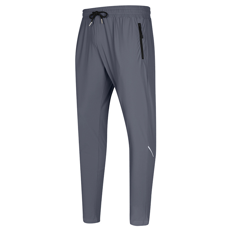 Picture of Ice Silk Stretch Quick-drying Pants Sports Pants Men's Thin Casual Foot-collecting Foot-binding Loose Summer Draping Anti-wrinkle Long Pants