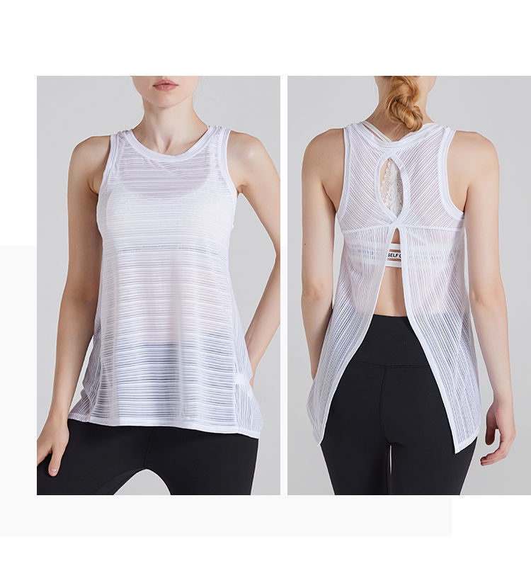 Picture of 2025 New Yoga Wear Vest Women's Quick-Drying Sports Top Beautiful Back Sleeveless Coverall Loose Fitness Wear Cover-Up Women