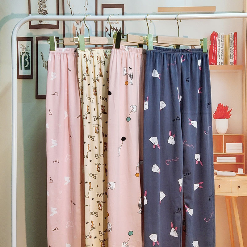 Picture of Wholesale spring and autumn winter pajamas women's thin long sleeve trousers cartoon cute wind small student home clothes suit