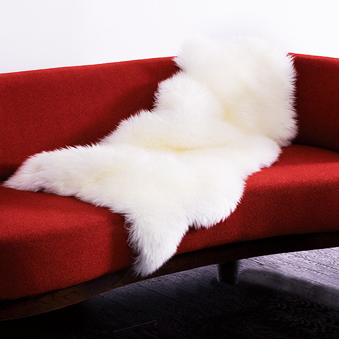 Australian Wool and Fur Integrated Sofa Cushion Sheepskin Wool Cushion Bay Window Cushion Living Room Bedroom Carpet Floor Mat