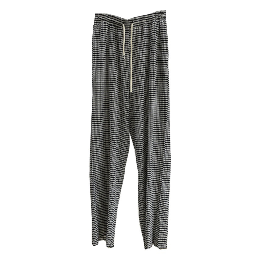 Vintage Fashionable Plaid Pants Women's Summer New Loose High Waist Slimming Age-reducing All-match Seersucker Pants