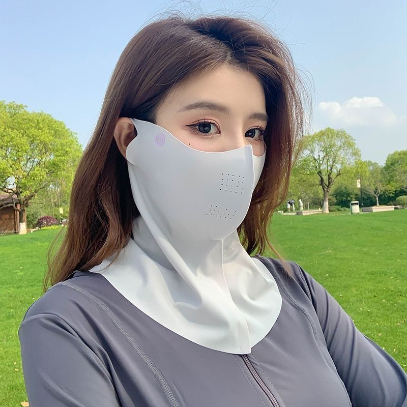 Picture of Summer Hot Face Gini Full Face Plus Ear Band Mask Sunscreen UV Protection Women's Ice Silk New Hyaluronic Acid Mask
