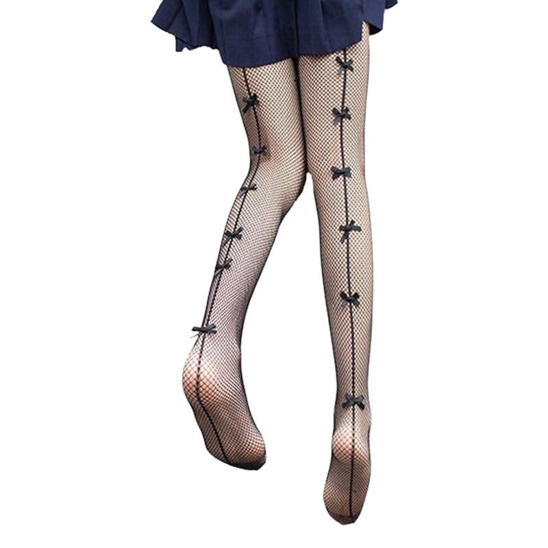 Japanese Bow Sexy Girl's Beautiful Leg Stockings Summer Thin Anti-hook Silk Plus-on Pantyhose Cyber Celebrant Foot Socks