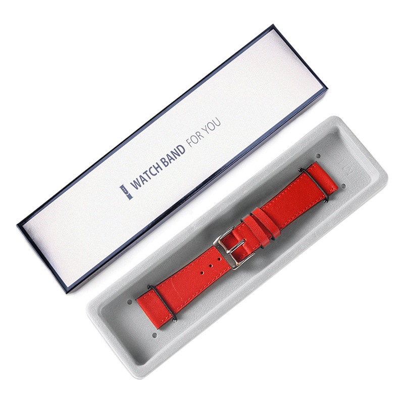 Silver Universal Cardboard Packaging Steel Ball Watch Strap Packaging Box Watch Strap Blister Box Silver Card Color Box with Window Design
