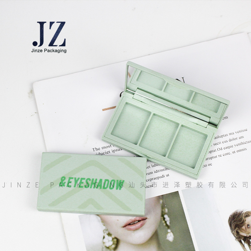 Jinze Square 3 color/6 color eyeshadow box highlight polarized eyeshadow Plate Concealer empty box packaging material