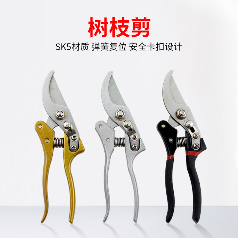Pruning shears gardening scissors scissors fruit tree pruning flower SK5 stainless steel branch special strong labor-saving shears