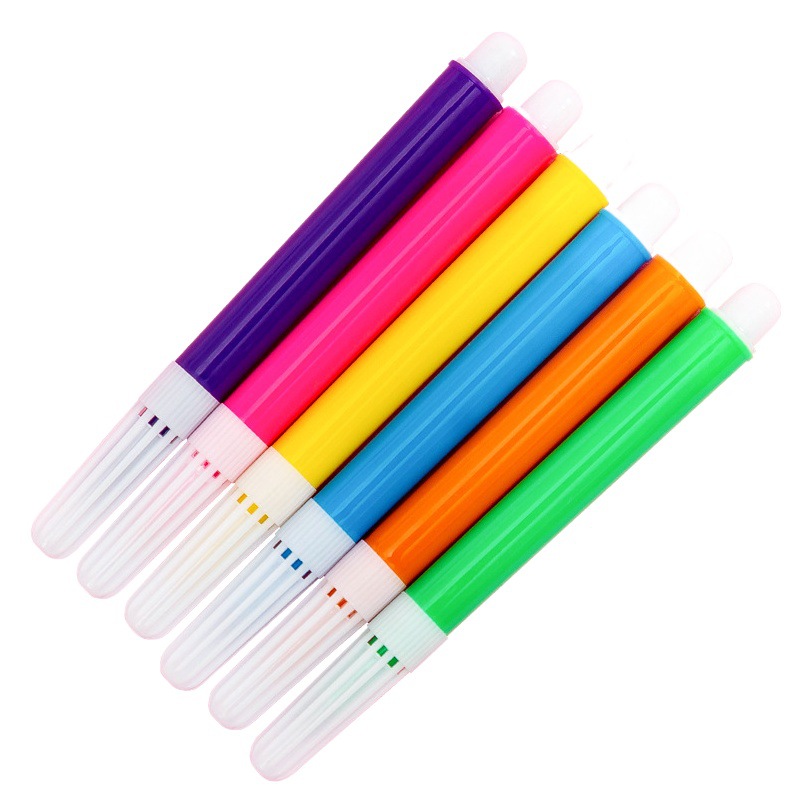 12 Color 6 Color Mini Color Pen Children's Kindergarten Coloring Painting Watercolor Pen Color Brush Graffiti Painting Stationery