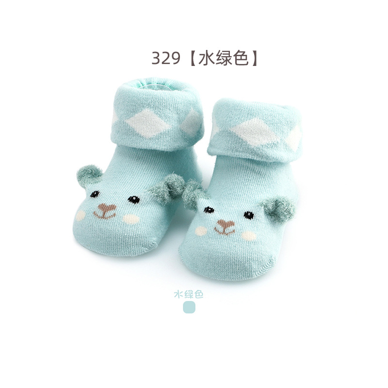 Picture of Newborn baby socks spring and autumn thin baby socks cartoon toddler floor socks dispensing non-slip 0-6 months children's socks