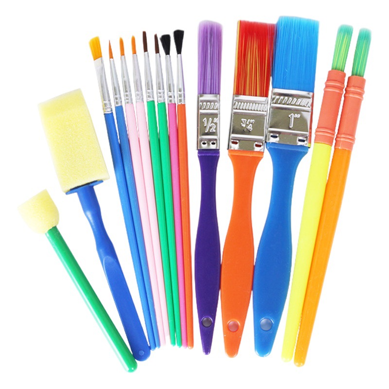 Sponge Seal Pigment Rubbing Tool Children's DIY Early Childhood Kindergarten Graffiti Brush Finger Painting Material Wholesale
