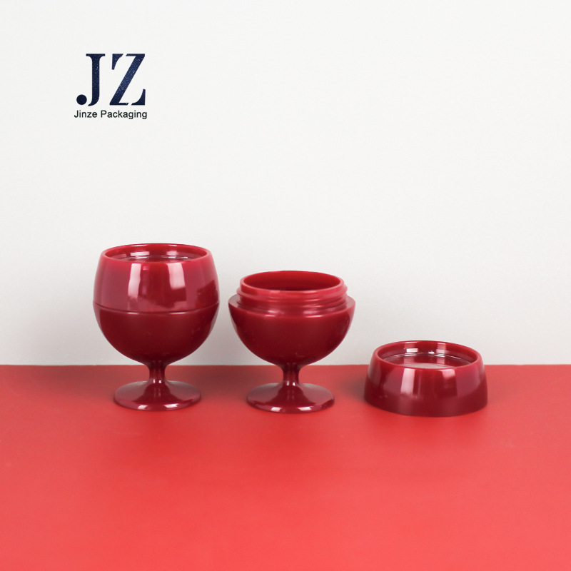 Jinze New Transparent Multicolor Goblet Lip Frozen Lipstick Red Wine Glass Lip Mud Bottle Red Cup Rotating Cover
