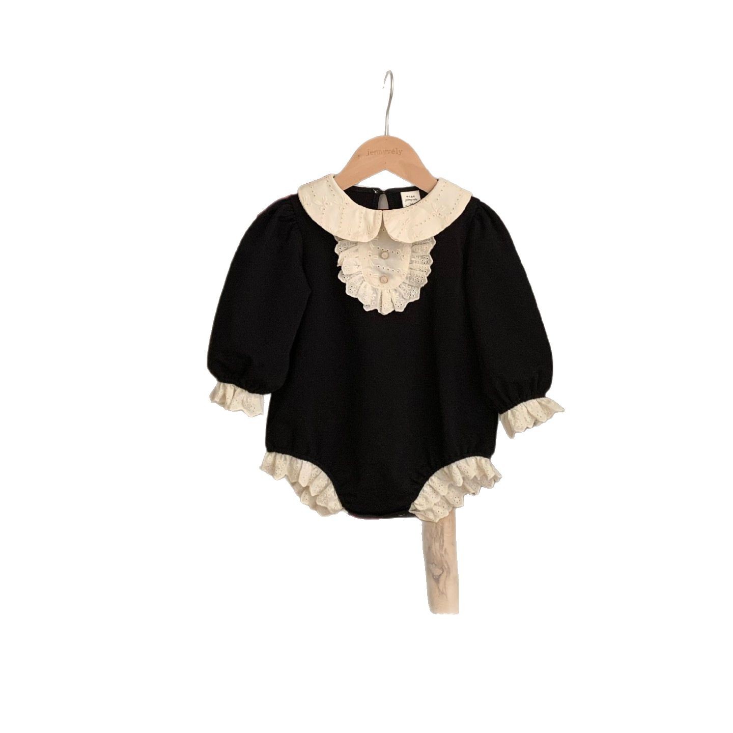 Picture of Jenny's 2025 New Autum Style Infant Hepburn Style Romper Korean Style Baby Girl Lace Princess Harem