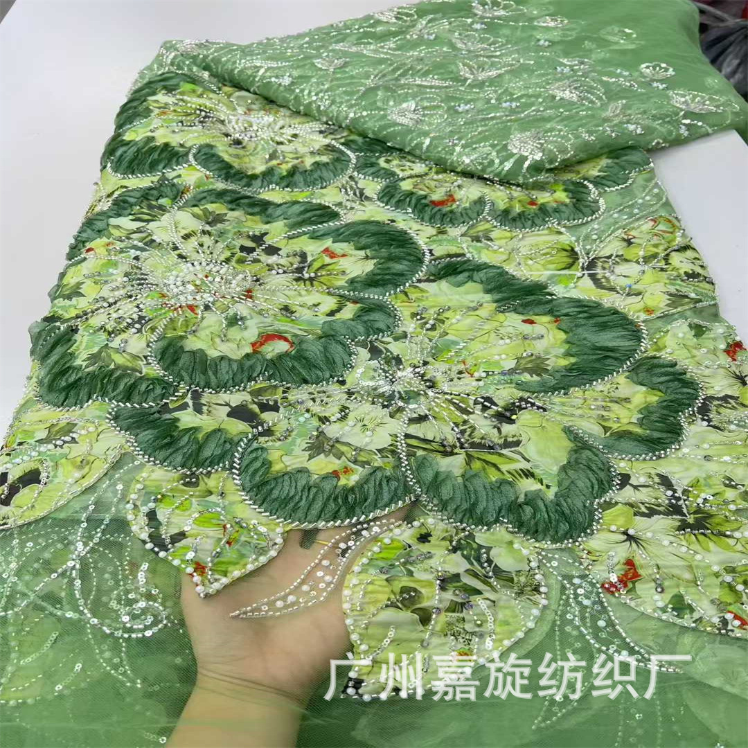 African laser printing and dyeing plates, beads, tube beads, embroidered lace, embroidered sequins, dresses, gowns, embroidered fabrics
