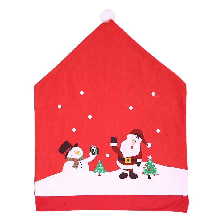 New Creative Christmas Chair Cover Christmas Supplies Dining Table and Chair Decorative Gift Hot Selling Christmas Chair Cover