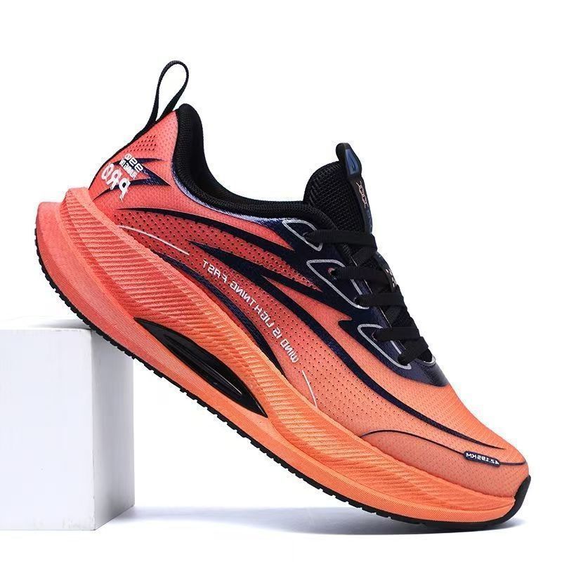 Men's Shoes New Style Mesh Breathable sneaker Ultra Light Soft Sole Thick Sole Fashion Gradient Running Shoes Casual Men's Shoes