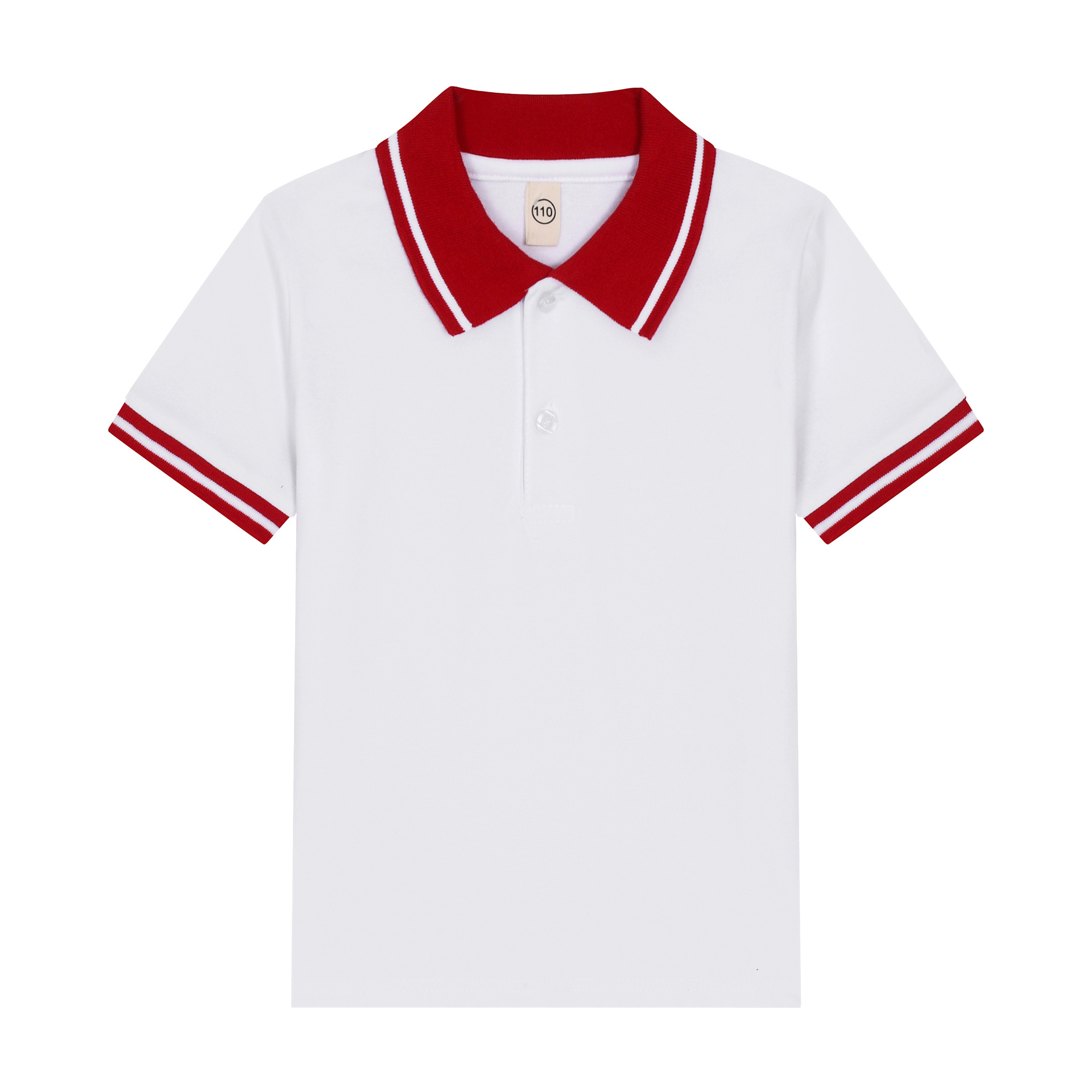 Picture of kids Children's T-shirt Long Sleeve Cotton White Lapel Polo Shirt for Boys and Girls Elementary School Students Middle and Large Children's School Uniform