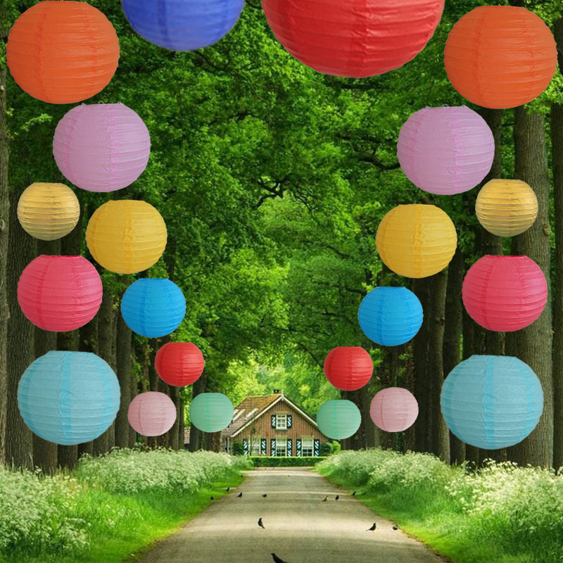 Direct Supply Paper Lantern Paper Lantern Cover New Year Lantern Festival Wedding Decoration Red Paper Lantern Kindergarten Hand-painted Festive Lantern