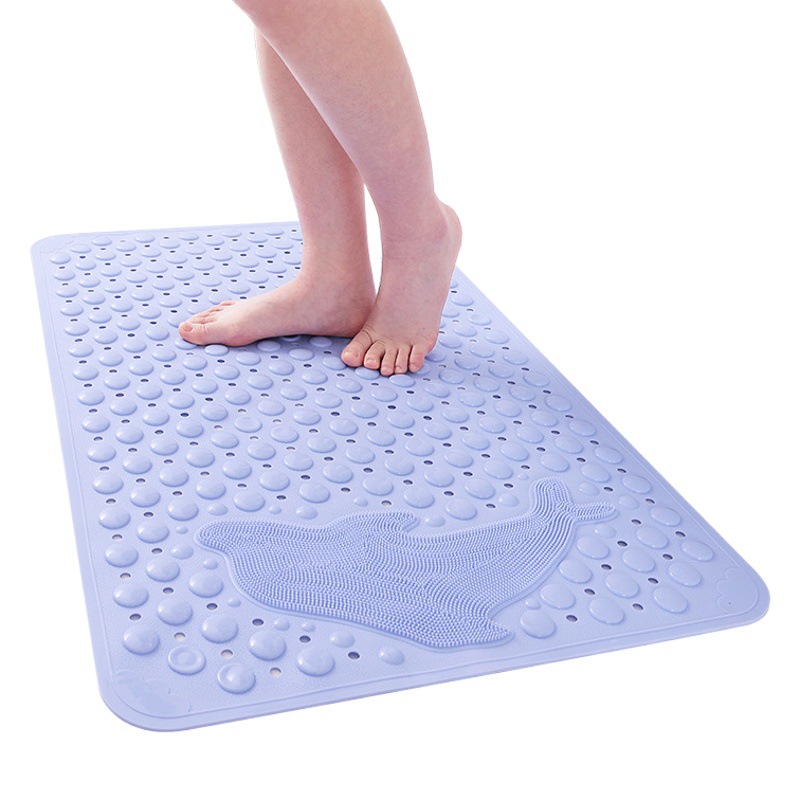Picture of Bathroom Non-Slip Mat, Bathroom Bath Mat, Shower Room Waterproof Anti-Fall Foot Mat, Household Toilet Floor Mat with Suction Cup