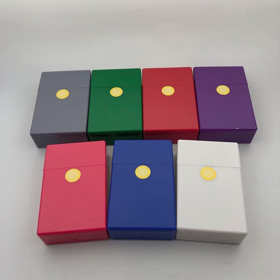 20 Pack Cigarette Case Soft Bag Hard Cigarette Case Inner Buckle Outer Port Automatic Push Type Flip Cigarette Case Portable Moisture-proof Batch