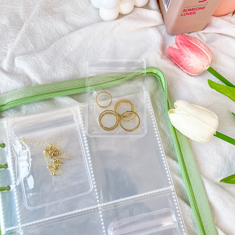 Picture of Anti-oxidation Jewelry Storage Book Earrings Ear Studs Ear Clips Necklace Hand Jewelry Silver Jewelry Sealed Bag Portable Bag Book