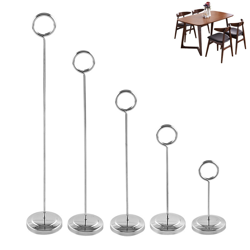 Picture of Hotel restaurant solid stainless steel plate holder vertical self-service plate card holder table number plate spot
