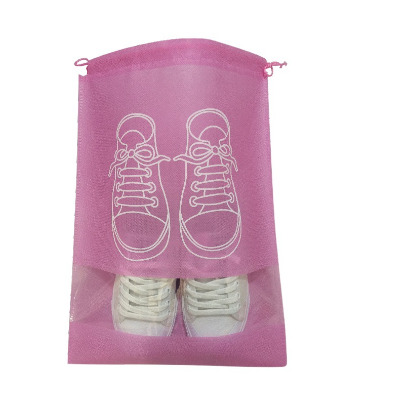in stock Non-woven Shoes Storage Bag Dust-proof Bag Drawstring Shoes Travel Storage Bag