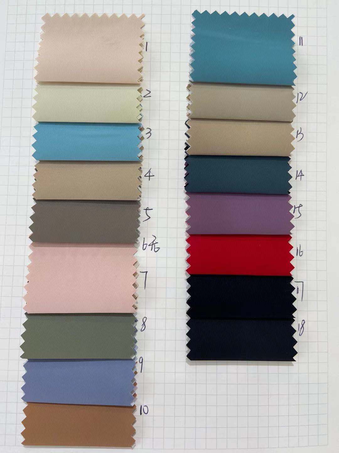 Spot supply of 75D high elastic spring spinning Madrid inclined release paper transfer coating film fabric