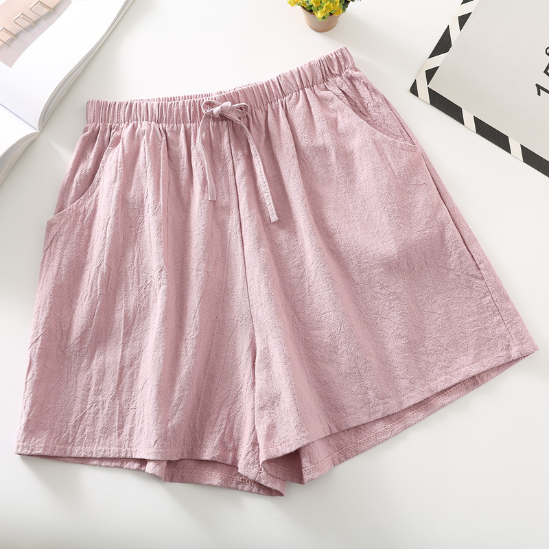 Picture of Cotton and Linen Shorts for Women Summer 2023 New A-Line Outer Wear Wide-Leg Pants Large Size Three-Point Sports Pants Cross-Border Loose Casual Pants