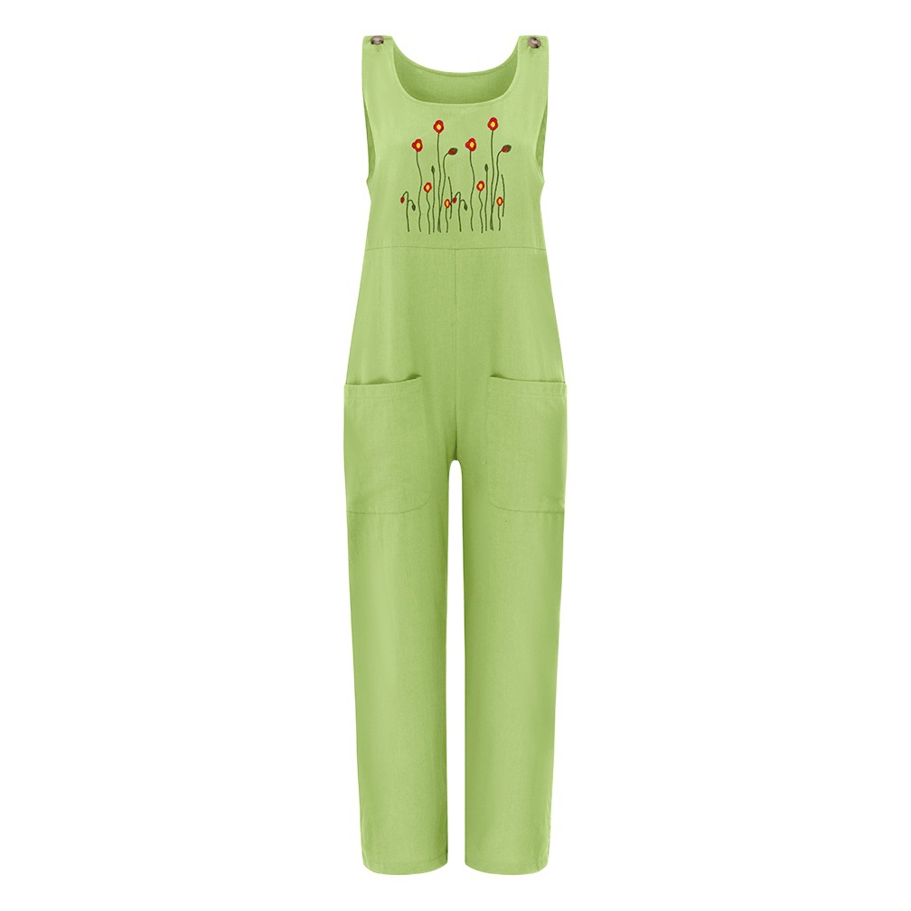 Shrimp Skin Amazon AliExpress plus size Casual Pants Loose Printed Overalls Large Pocket Overalls Casual Pants for Women