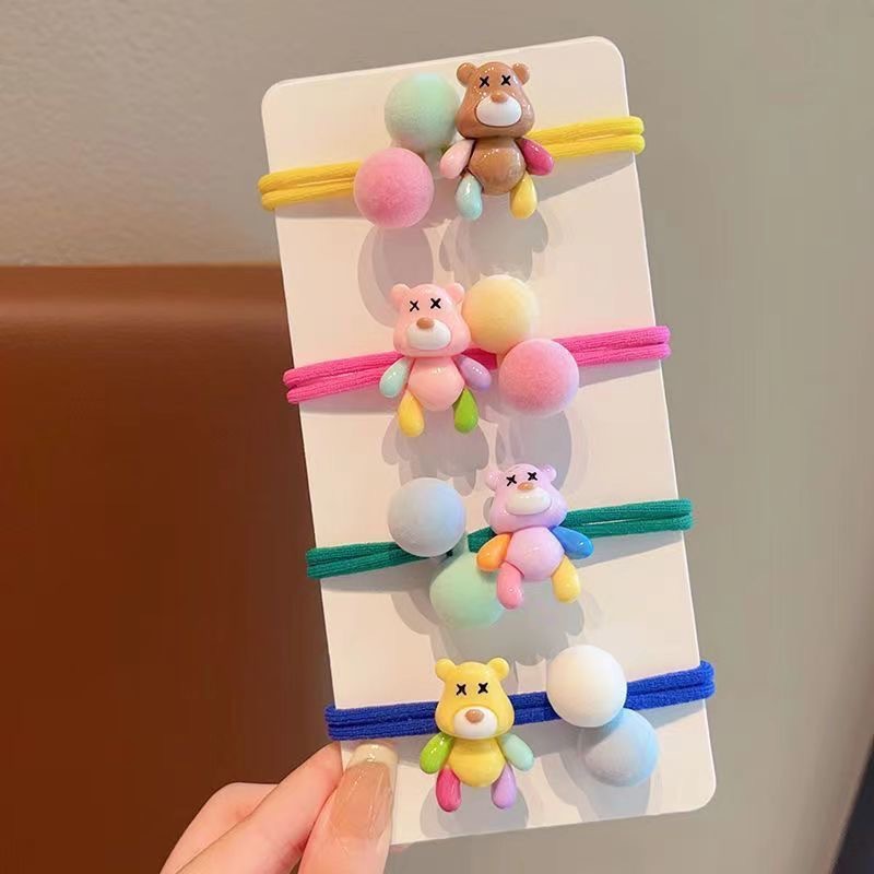 Picture of Bear Colorful Cute Simple Hair Rope All-match Hair Rings Hair Accessories Pony Tail Hair Rope Headdress Fragrant Style Hair Rope