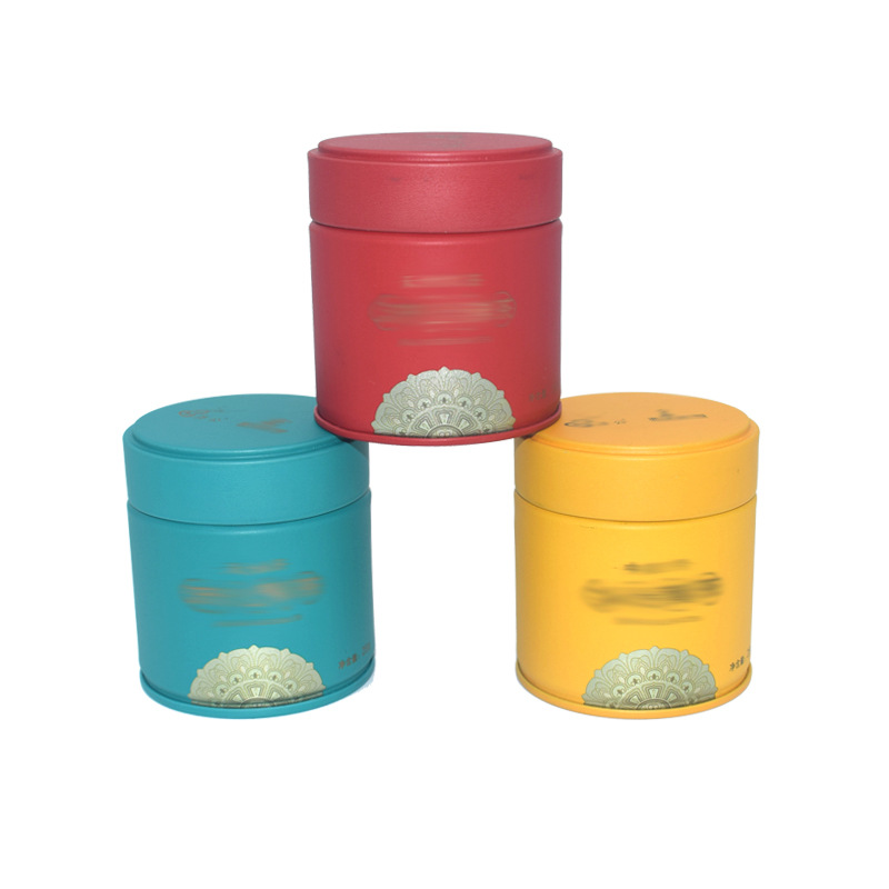 Spiral Welded Tea Cans, New Yellow Tea Cans, Exquisite Green Tea Cans, Welded Sealed Matcha and Black Tea Cans