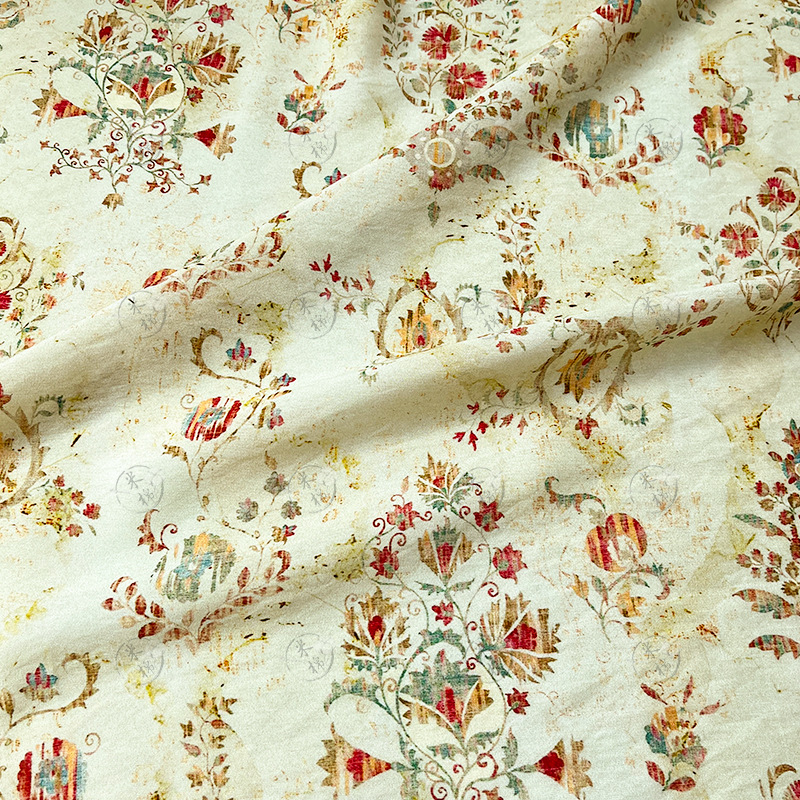 Ruicai intertwined new Chinese digital printed fabric, brocade cotton fabric, cheongsam dress, top, Hanfu handmade fabric