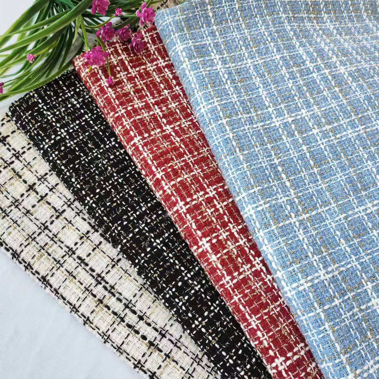 Shaoxing factory spot fashion fragrant style fashion suit skirt shoes and hats bags woolen small fragrant tweed cloth