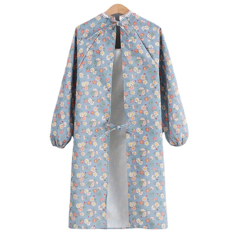 Picture of Pure Cotton Apron Kitchen Household Internet Celebrity Work Clothes Cover Clothes Special Catering and Cooking Women's New Style Clothing Fashion Waist