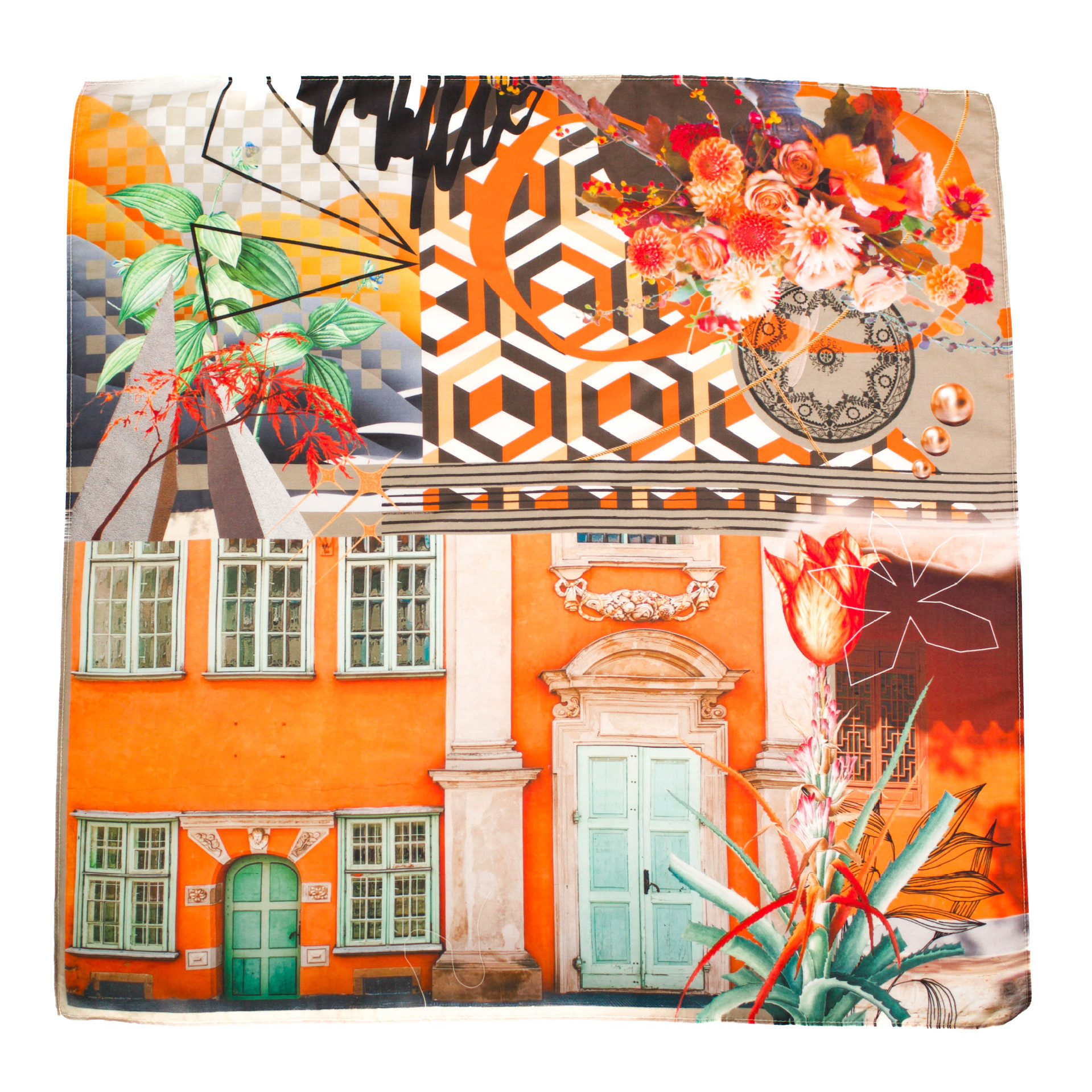 Picture of Collection New Vintage Original Artistic Mulberry Silk Silk Cotton Spinning Machine Side All-match 70 Square Scarf Elegant Shawl