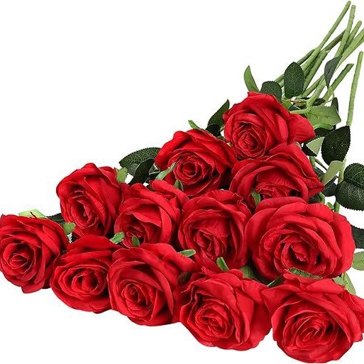 Picture of Simulated Rose Single Stem Silk Cloth Artificial Flower Wedding Home Auditorium Decoration Bouquet Wholesale Wedding Arrangement