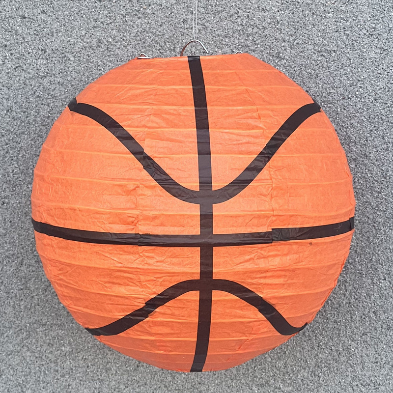 Picture of Basketball football paper lantern sports festival props decoration sports mall scene layout rugby