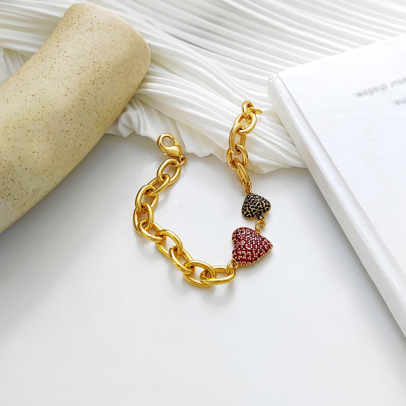 Picture of Copper plated real gold European and American fashion antique bracelet temperament street fashion bracelet personality Internet celebrity new hand jewelry