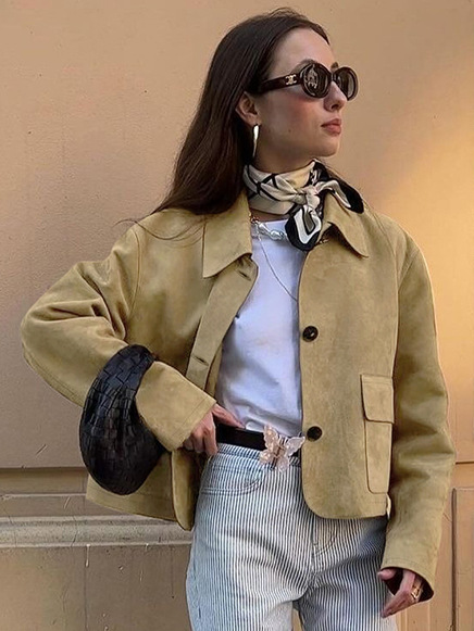 Picture of Suede Small Suit Export Wholesale 2025 Autum New Women's Clothing European and American Ins Fashion Jacket Women's Clothing