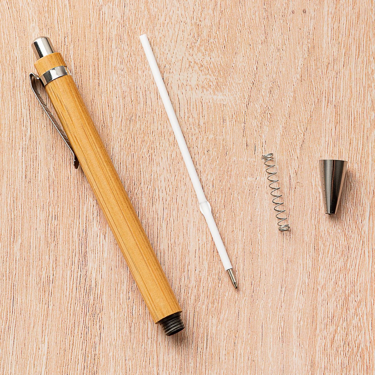 Picture of Spot bamboo wood material advertising pen ballpoint pen laser printing logo printing laser bamboo pen sign pen wholesale