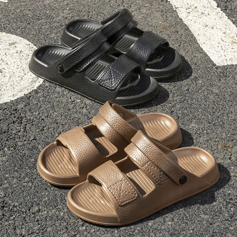 2024 New Men's Home Shoes Bathing Non-slip Summer Outer Wear Thick Sole Comfortable Beach Shoes Hotel Bathing Wear