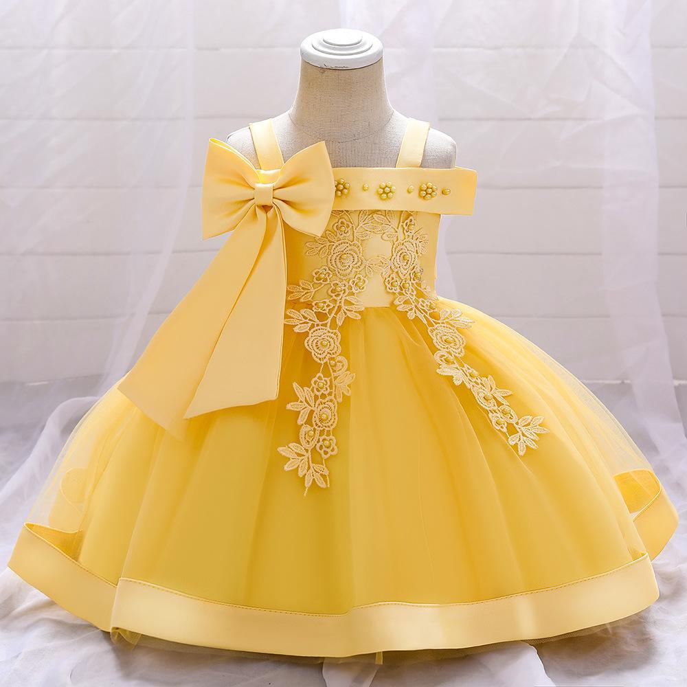 Picture of Amazon's Best-Selling Girls' Dress Suspender Children's Dress Beaded Embroidered Princess Dress Mesh Dress Summer New Style