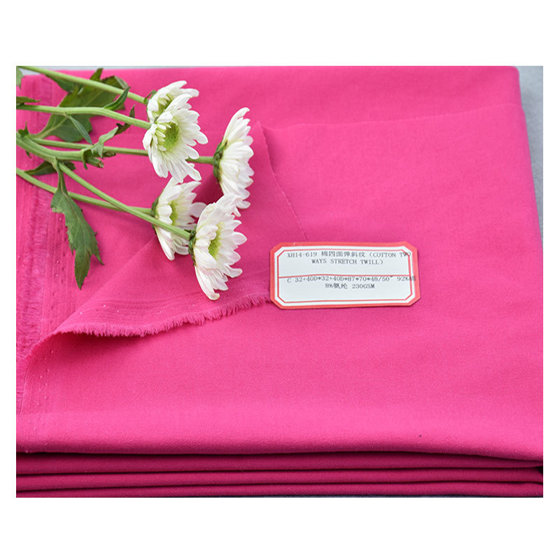 woven fabric four-sided elastic twill cotton yarn card elastic cloth elastic yarn card