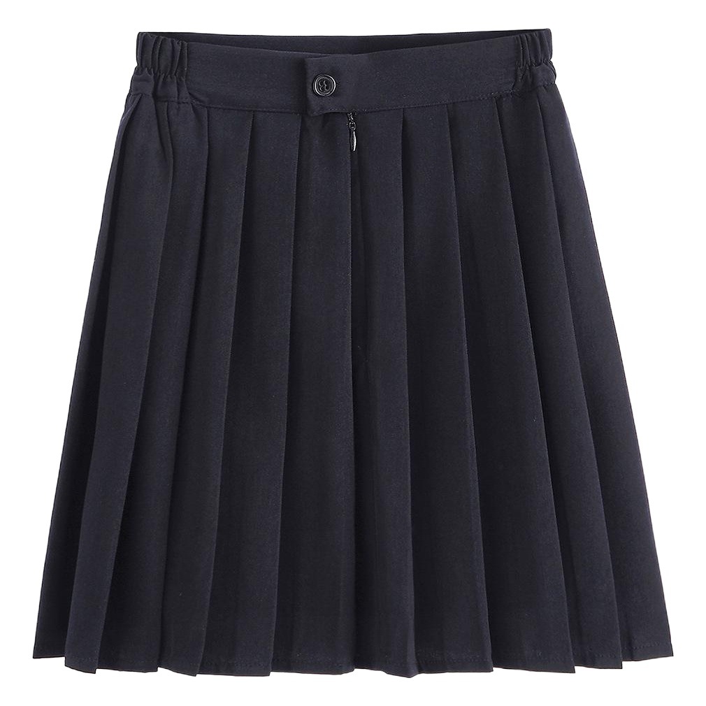 Jk Uniform Skirt Japanese College Style Graduation School Uniform Class Uniform Middle School Student navy blue Tight Loose Waist Skirt 2025Q7