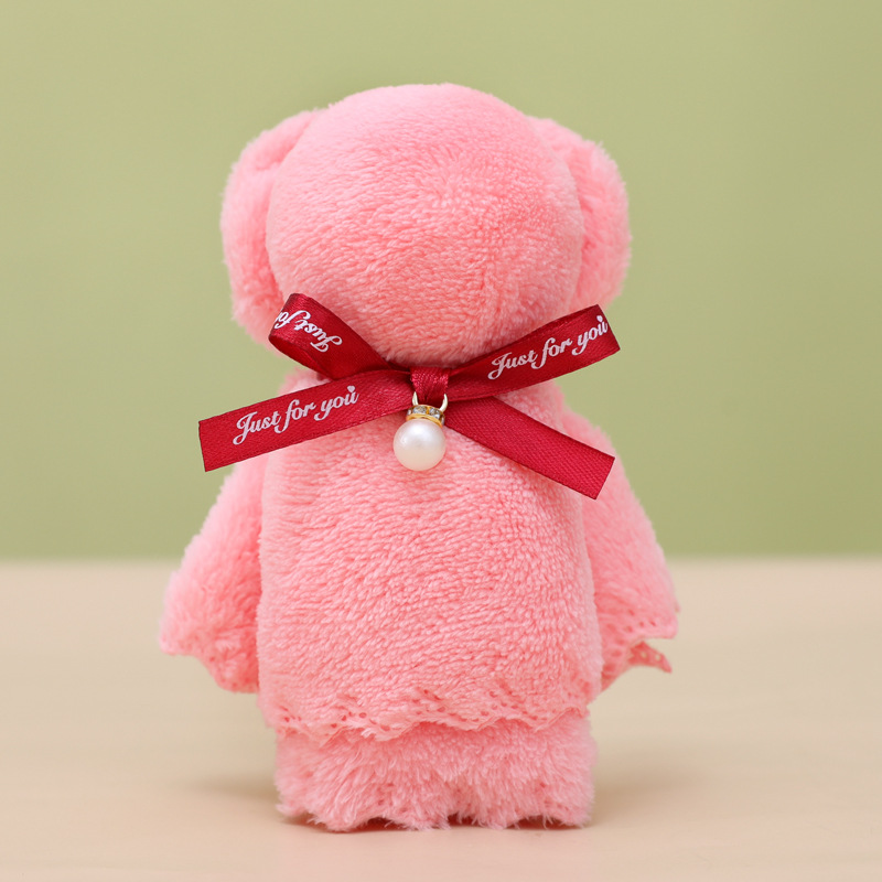 Picture of Coral fleece pineapple Pearl bear towel gift small gift 30*30 opening gift welfare gift