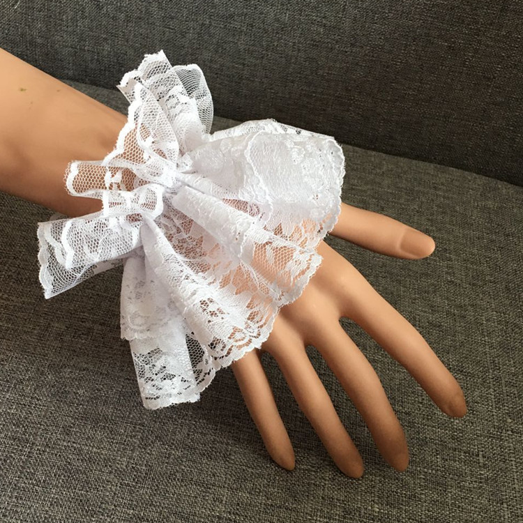 Picture of Lolita Accessories Short Lace Hand Sleeves Gloves Lace Sexy Nightclub Japanese Soft Girl Hand Sleeves Clothing Accessories
